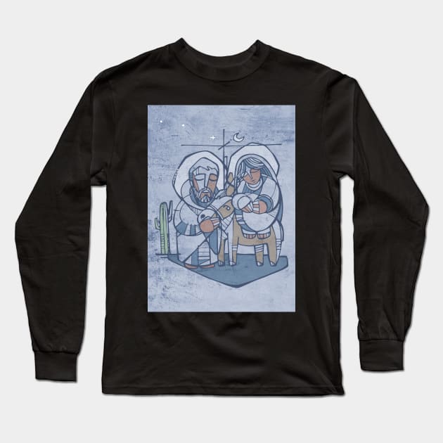 Joseph and Mary at the Nativity of Christ Long Sleeve T-Shirt by bernardojbp